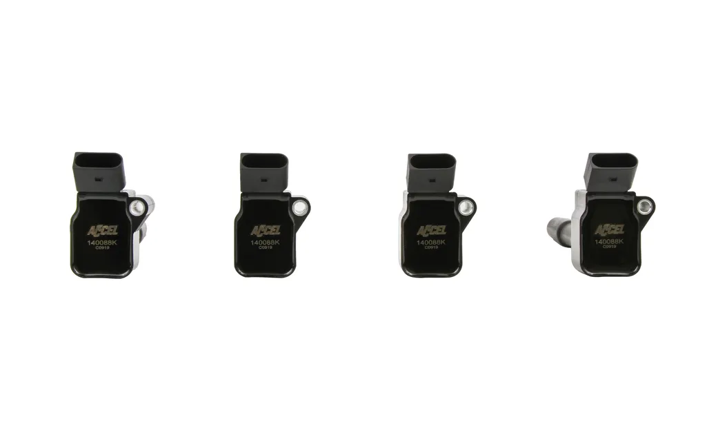 Accel Ignition Coil Pack For Audi/VW 1.8T & 2.0T (Black) Set Of 4