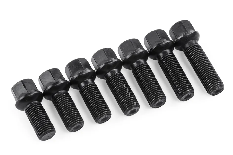 APR Lug Bolts, 13MM Ball Seat, 40MM Black - (Set of 10)