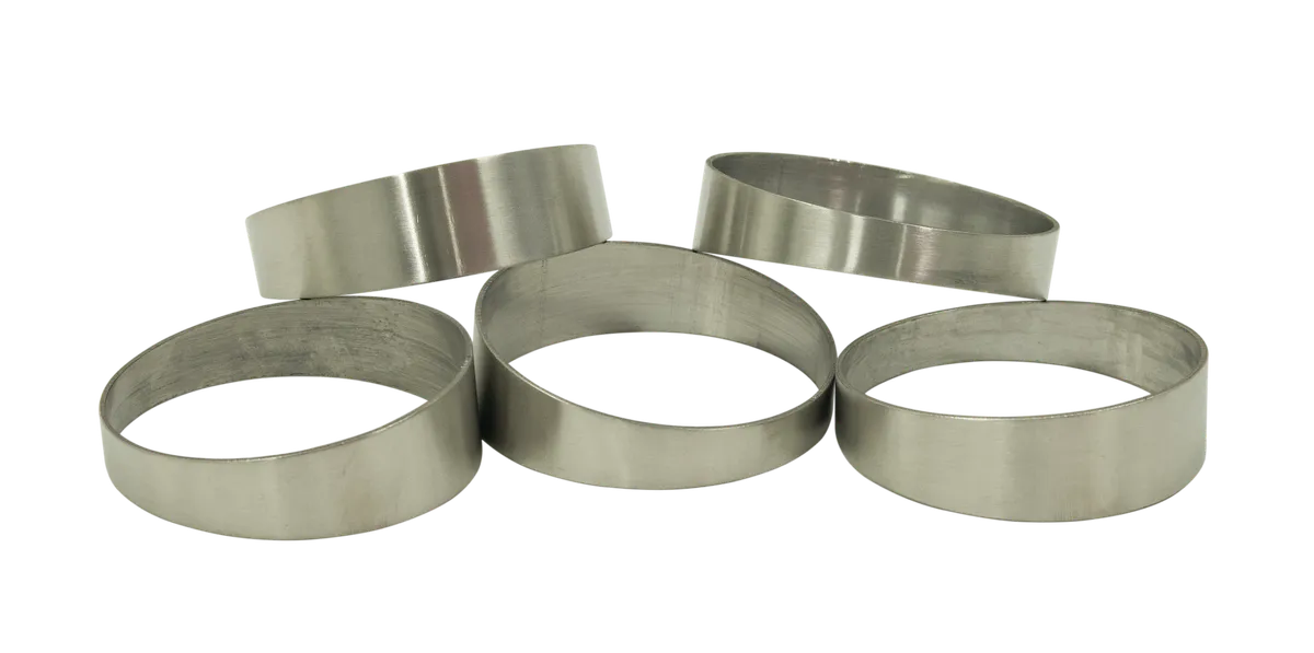Vibrant Horizontal 304 SS Oval Pie Cuts 4.0in OD Tight 45 Degree Elbow - Bag of 3