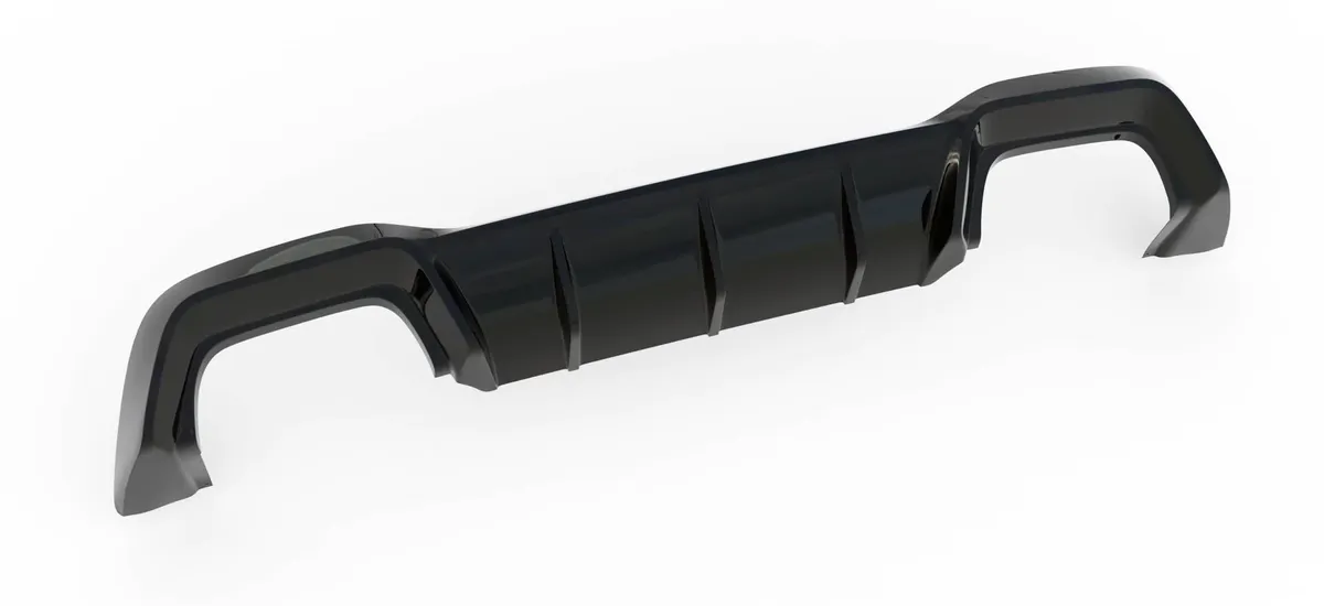 Maxton Design Rear Valance For VW MK8 Golf R - Gloss Black (V1) - VW-GO ...