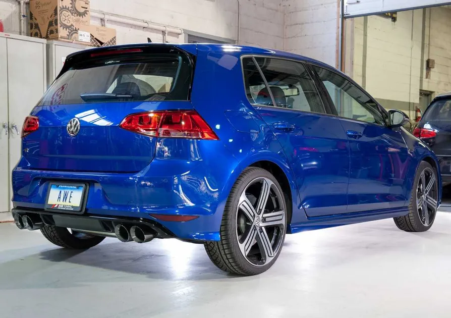 AWE Tuning SwitchPath Exhaust with Diamond Black Tips, 102mm For Mk7 Golf R