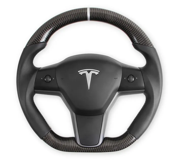 Rekudo Carbon Fiber Steering Wheel For Tesla Model 3 - With