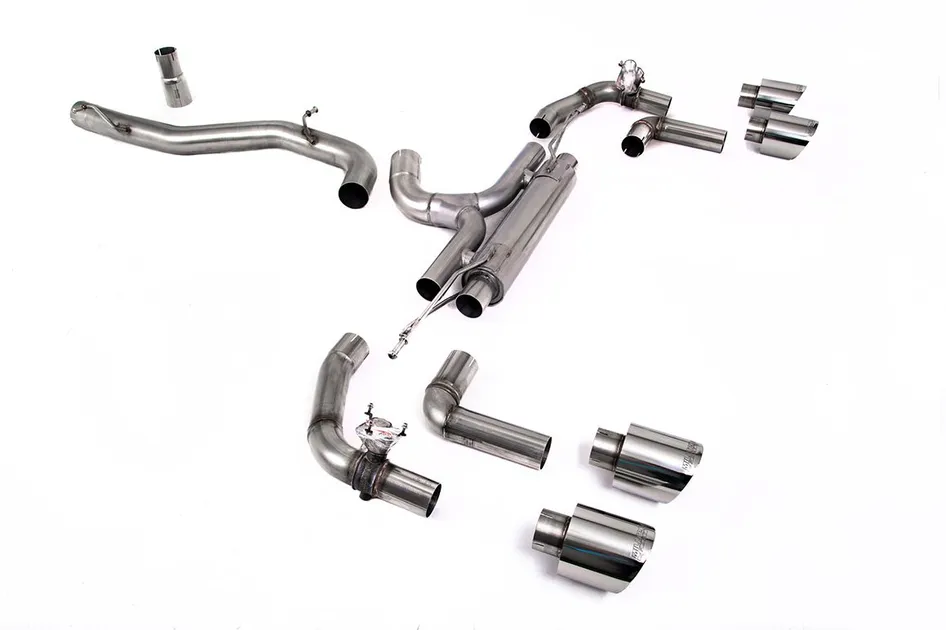 Milltek Race Cat-Back Exhaust For VW MK8 Golf R - Polished Tips