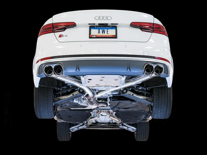 AWE Track Edition Exhaust For Audi B9 S4 - Non-Resonated - Chrome ...