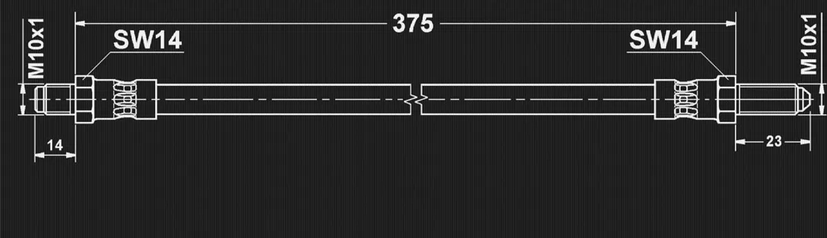 ATE Front Brake Hydraulic Hose - MNA5680AA