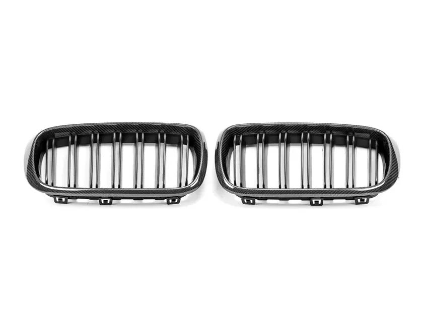 AutoTecknic Dual-Slats Carbon Fiber Front Grill Set For F1X BMW X5/X6 / F8X X5M/X6M