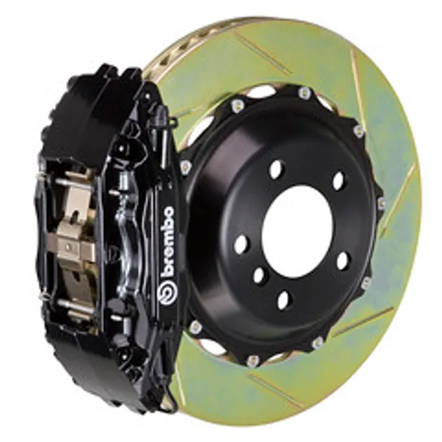 Brembo BMW Frnt GT BBK 4Pist Cast 2PC 355x32 2PC Rotor Slotted Type1-Black-1B2.8015A1