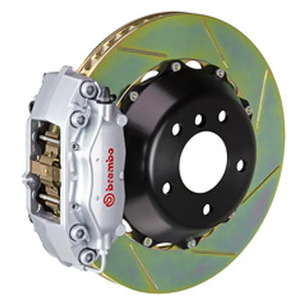 Brembo BMW Rear GT BBK 4 Pist Cast 2PC 345x28 2PC Rotor Slot Type1-Silver-2C2.8014A3