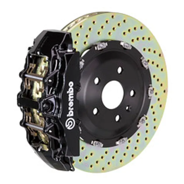 Brembo Audi Front GT BBK 8 Piston Cast 380x34 2PC Rotor Drilled-Black - 1G1.9037A1