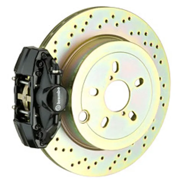 Brembo BMW Rear GT BBK 2 Piston Cast 2PC 294x19 1PC Rotor Drilled-Black - 2E4.4002A1