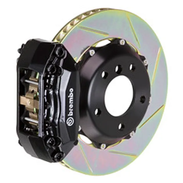 Brembo VW Frnt GT BBK 4 Pist Cast 2PC 328x28 2PC Rotor Slotted Type1-Black-1A2.6024A1