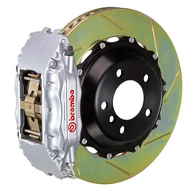 Brembo BMW Frnt GT BBK 4Pist Cast 2PC 332x32 2PC Rtr Slotted Type1-Silver- 1B2.7004A3