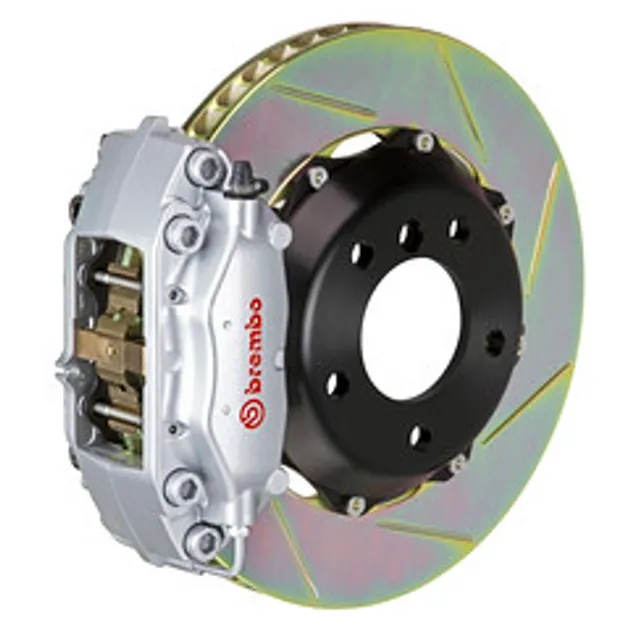 Brembo Audi Rear GT BBK 4Pist Cast 2PC 328x28 2PC Rtr Slotted Type-1-Silver-2C2.6001A