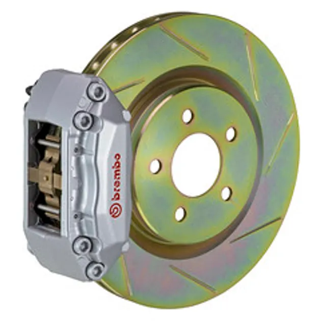 Brembo BMW Frnt GT BBK 4Pist Cast 2PC 330x28 1PC Rtr Slotted Type-1-Silver-1A5.6003A3