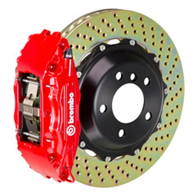 Brembo BMW Front GT BBK 4 Piston Cast 2PC 355x32 2PC Rotor Drilled-Red - 1B1.8010A2