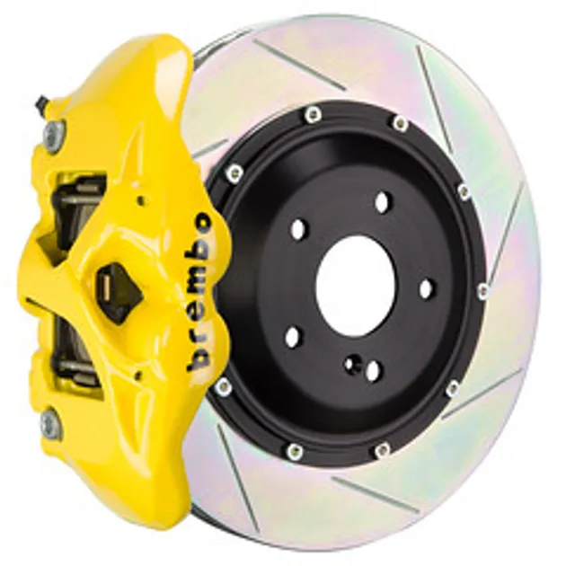 Brembo BMW Rear GT BBK 4 Pist Cast 380x28 2PC Rotor Slotted Type1-Yellow-2S2.9020A5