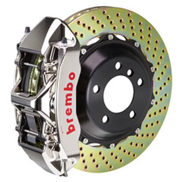 Brembo BMW Front GTR BBK 6 Piston Billet 355x32 2PC Rotor Drill-Nickel - 1M1.8049AR