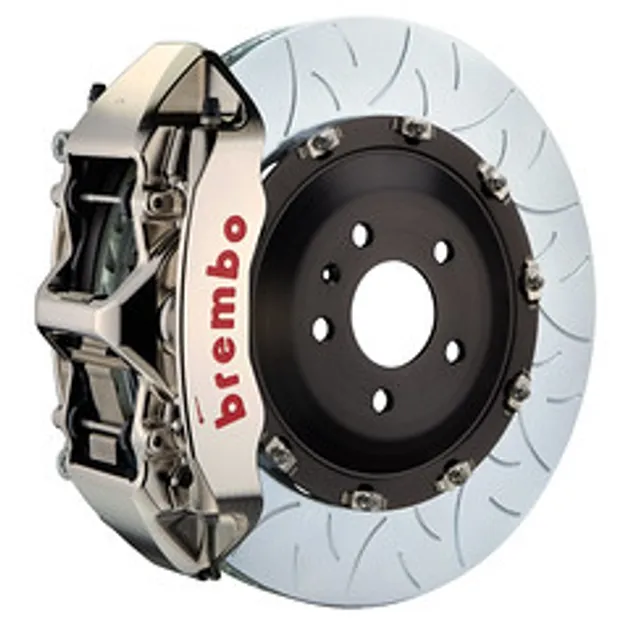 Brembo Audi Frnt GTR BBK 6Pist Billet 380x34 2PC Rtr Slotted Type3-Nickel-1N3.9050AR