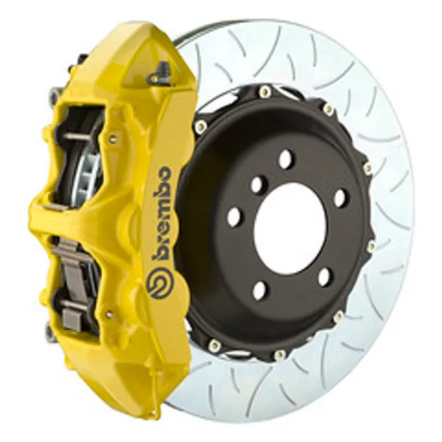 Brembo BMW Frnt GT BBK 6 Pist Cast 355x32 2PC Rotor Slotted Type3- Yellow- 1M3.8006A5