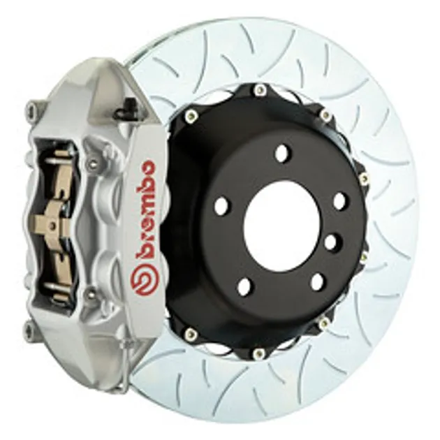Brembo 88-91 Testarossa Rear GT BBK 4 Piston Cast 380x28 2pc Rotor Slotted Type-3-Silver main image 0