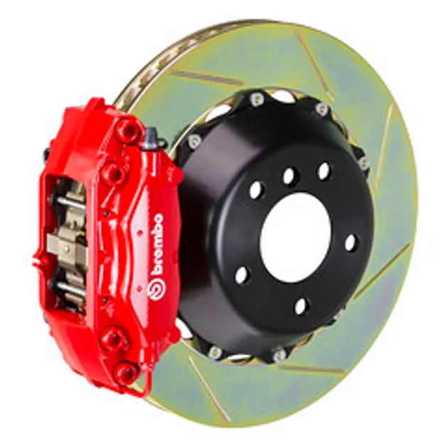 Brembo BMW Rear GT BBK 4 Pist Cast 2PC 345x28 2PC Rotor Slotted Type-1-Red-2C2.8009A2