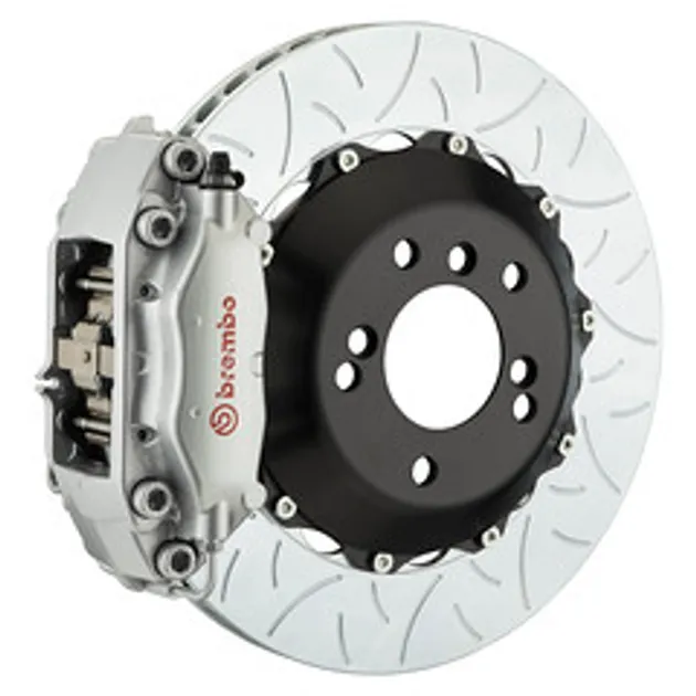 Brembo BMW Rear GT BBK 4Pist Cast 2PC 345x28 2PC Rtr Slotted Type3-Silver- 2C3.8025A3