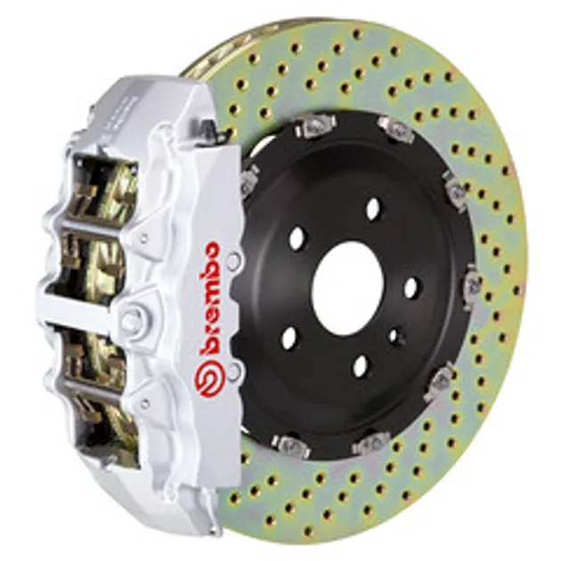 Brembo BMW Front GT BBK 8 Piston Cast 380x34 2PC Rotor Drilled-Silver - 1G1.9012A3