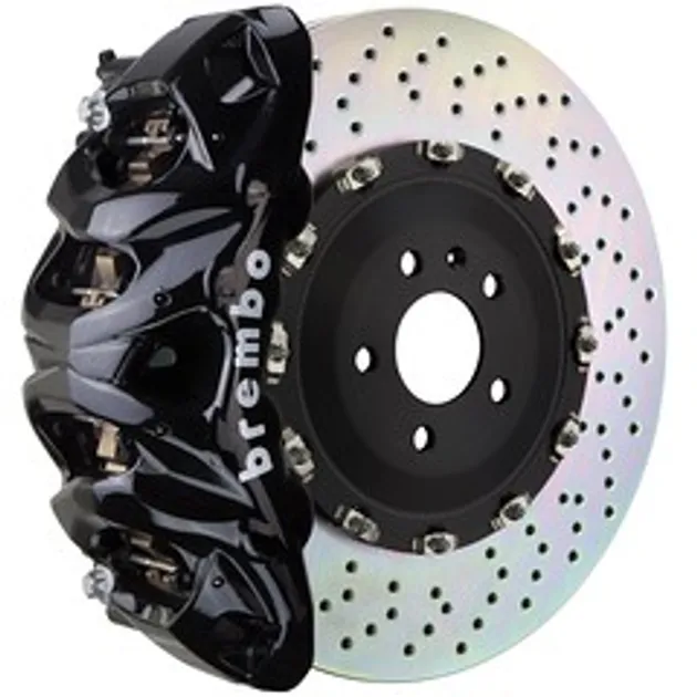 Brembo BMW Front GT BBK 8 Piston Cast 412x38 2pc Drilled - Black - 1Q1.9637A1