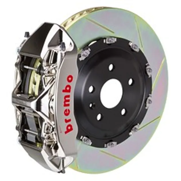 Brembo Mercedes Frnt GTR BBK 6 Piston Billet 380x34 2pc Rtr Slot Type1-Nickel-1N2.906