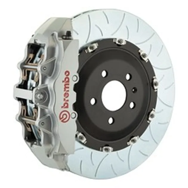 Brembo Mercedes Frnt GT BBK 8 Piston Cast 380x34 2pc Rtr Slot Type3-Silver-1G3.9029A3