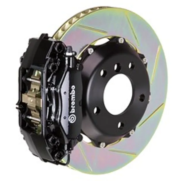Brembo Mercedes Rr GT BBK 4 Piston Cast 2pc 328x28 2pc Rtr Slot Type1-Black-2C2.6009A