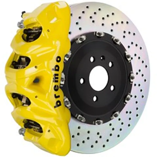 Brembo Porsche Front GT BBK 8Pist Cast 412x38 2pc Drill - YEL - 1Q1.9632A5
