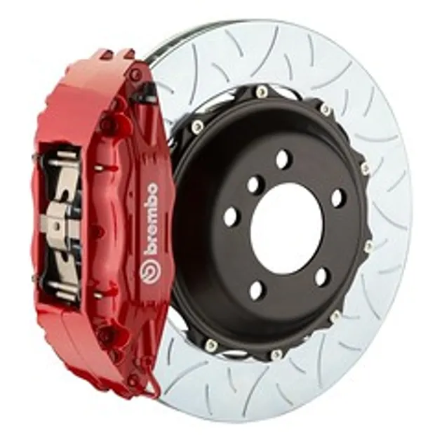 Brembo Porsche Frnt GT BBK 4 Piston Cast 2pc 355x32 2pc Rtr Slot Type3-Red-1B3.8022A2