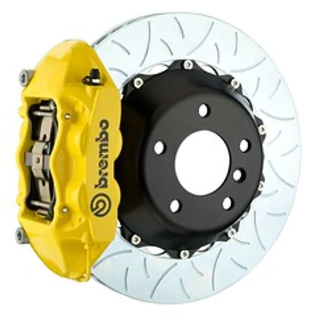 Brembo Porsche Rr GT BBK 4 Piston Cast 345x28 2pc Rtr Slot Type-3- Yellow-2P3.8029A5