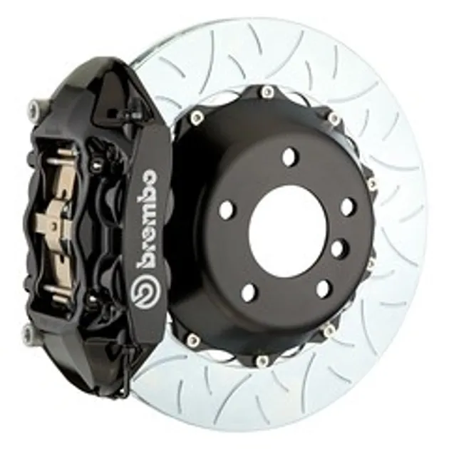 Brembo Porsche Rear GT BBK 4 Piston Cast 380x28 2pc Rtr Slot Type3-Black - 2P3.9024A1