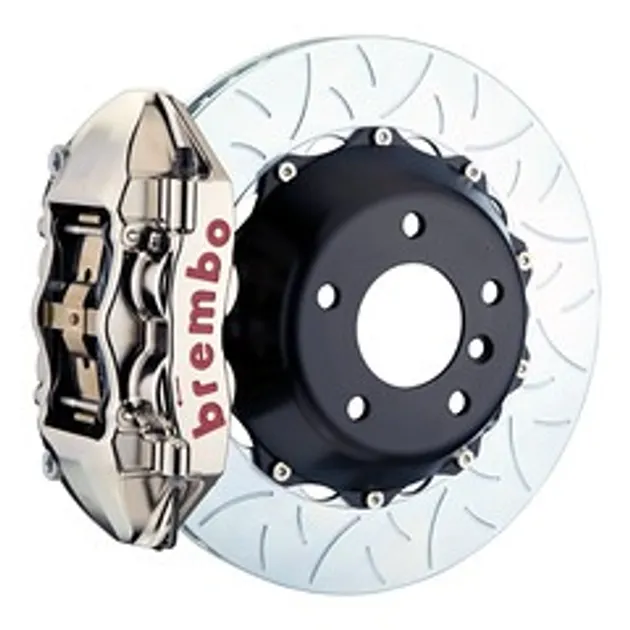 Brembo Mercedes Rr GTR BBK 4 Pist Billet 345x28 2pc Rtr Slot Type3- Nickel-2P3.8034AR