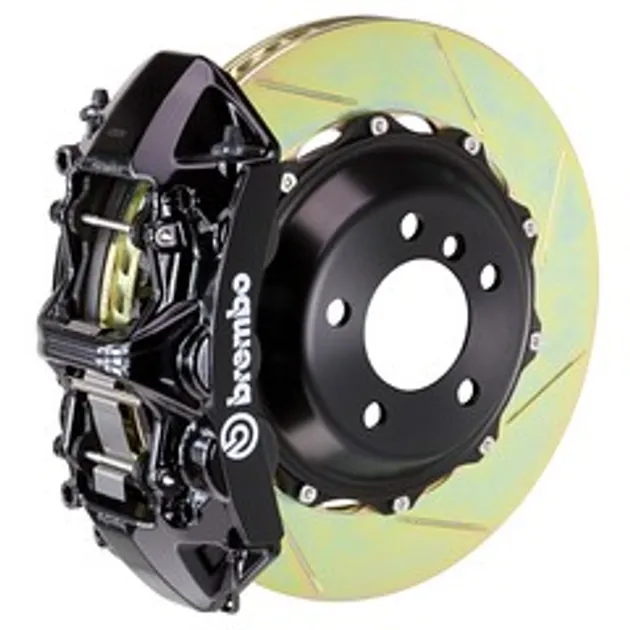 Brembo Mercedes Frnt GT BBK 6 Piston Cast 355x32 2pc Rtr Slot Type-1-Black-1M2.8044A1