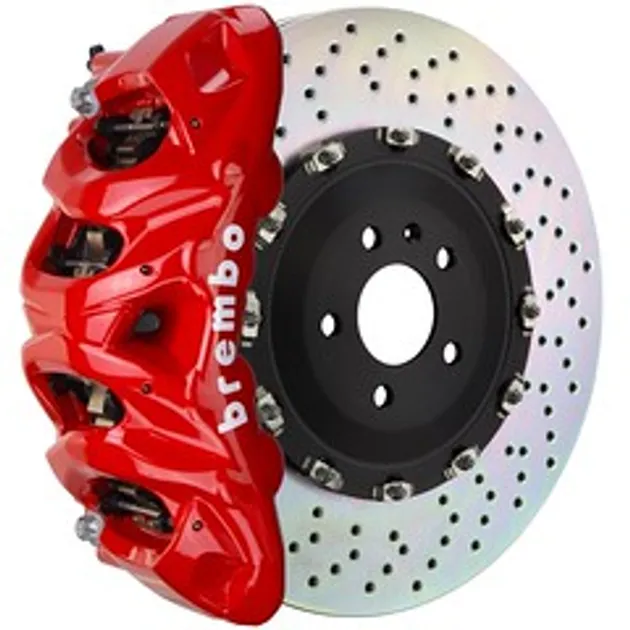Brembo Porsche Front GT BBK 8Pist Cast 412x38 2pc Drill - Red - 1Q1.9632A2