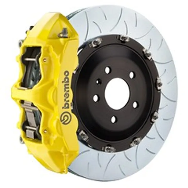 Brembo Mercedes Frnt GT BBK 6 Piston Cast 380x34 2pc Rtr Slot Type3- Yellow-1N3.9073A