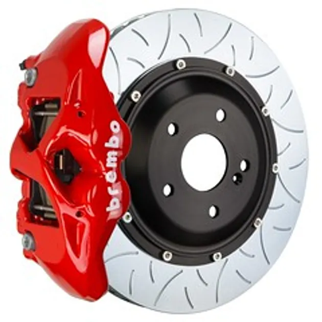 Brembo Porsche Rear GT BBK 4 Piston Cast 380x28 2pc Rtr Slot Type3-Red - 2S3.9005A2