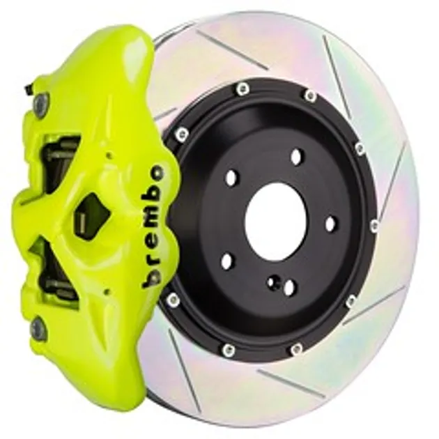Brembo Porsche Rear GT BBK 4Pist Cast 380x28 2pc Slot TY1 - Fluo. YEL - 2S2.9022A7