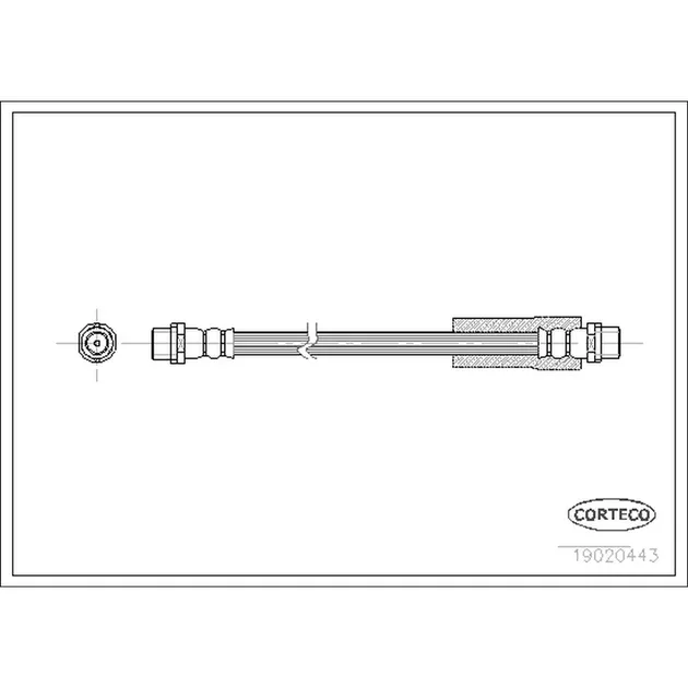 Corteco Front Brake Hydraulic Hose - 4A0611707