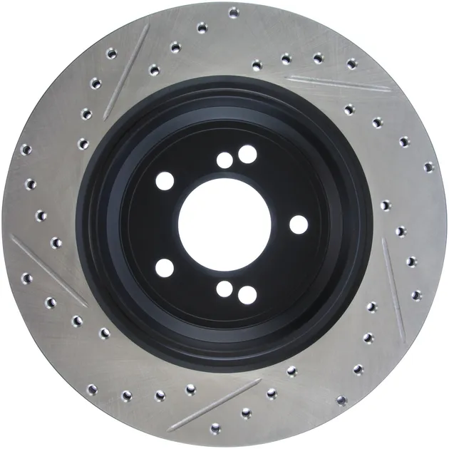 StopTech Rear Left Slotted & Drilled Rotor For BMW - 127.34054L