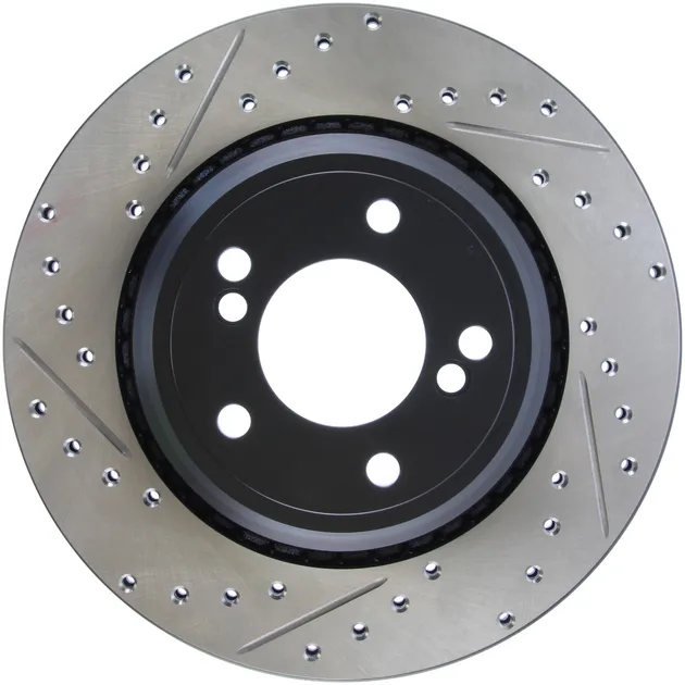 StopTech Rear Right Slotted & Drilled Rotor For BMW - 127.34054R