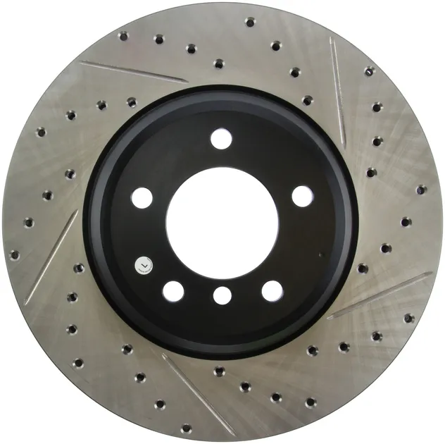 StopTech Front Left Slotted & Drilled Rotor For BMW - 127.34093L
