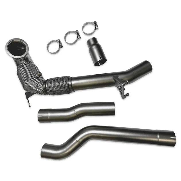 034 Stainless Steel Racing Downpipe For VW MK8 Golf R / 8Y Audi S3 2.0 TSI