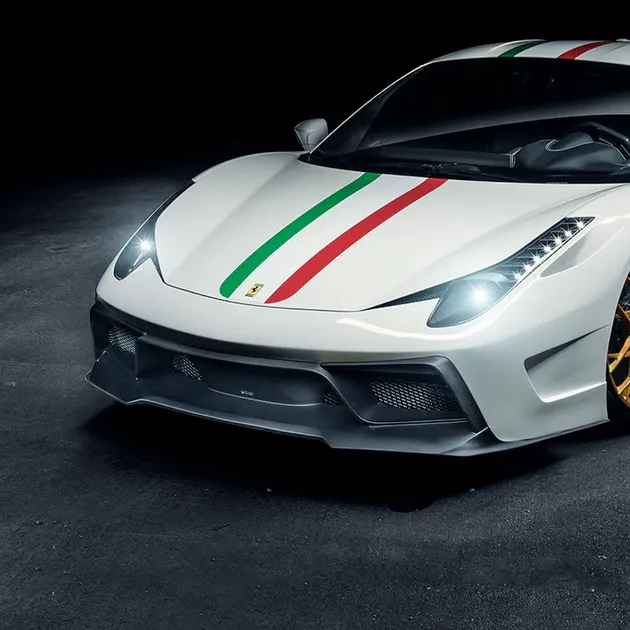 Vorsteiner 458 Italia Carbon Front Bumper + Lower Splitter
