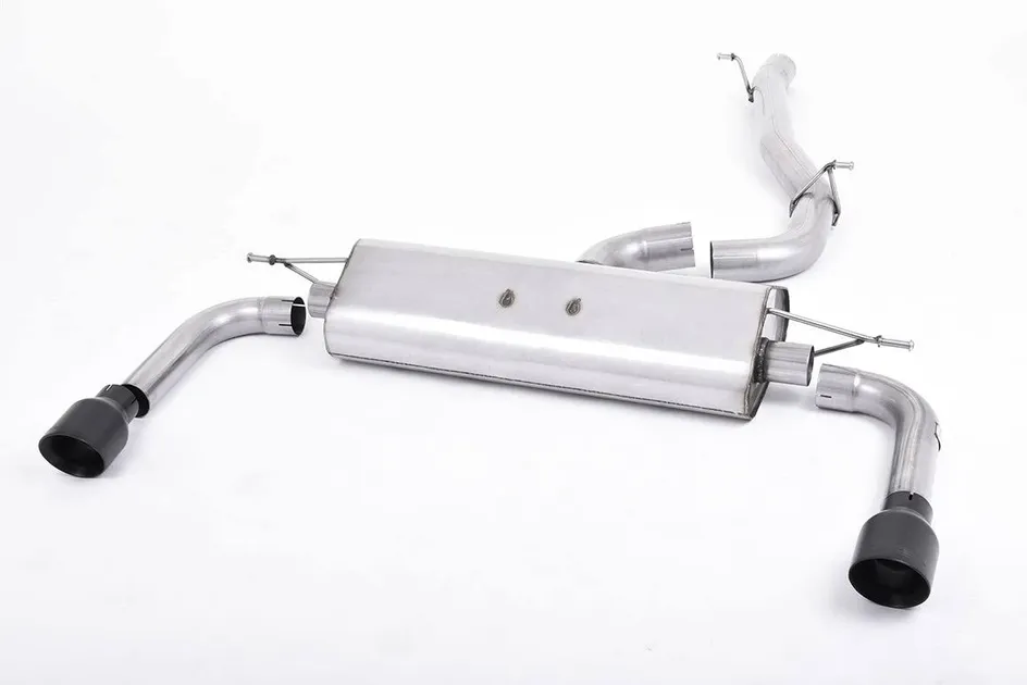 Miltek Quattro Non-resonated Catback Exhaust (black tips) For Miltek A3 8V 2.0T