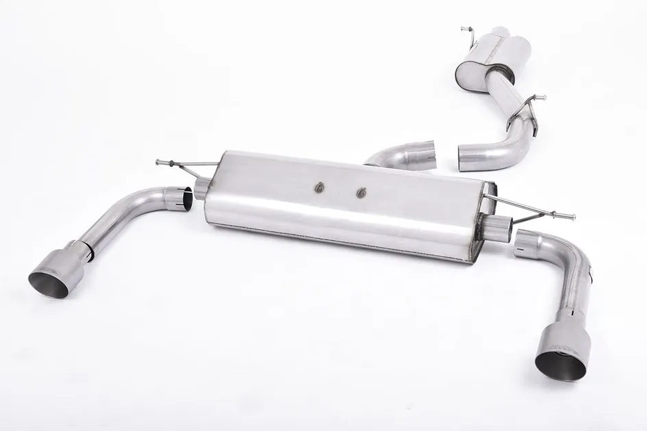 Miltek Quattro Resonated Catback Exhaust (Titanium tips) For Miltek A3 8V 2.0T