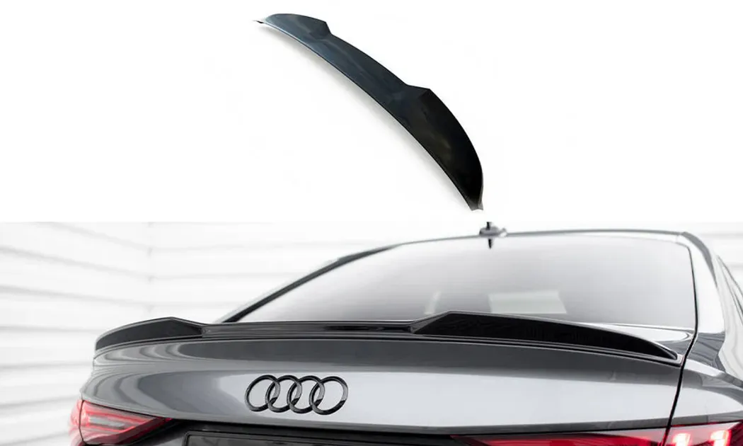 Maxton Design 3D Spoiler Cap For 8Y Audi A3/A3 S-Line/S3/RS3 - Gloss Black